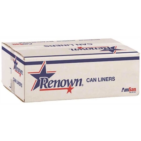 Renown 25 Gal. in Natural Can Liner 30 in. x 37 in. 13 Mic, 500PK REN12506